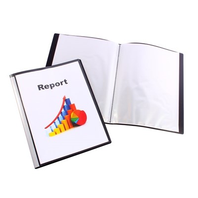 Bantex Display Book A4 30Pocket Clear F&B Cover Refillable